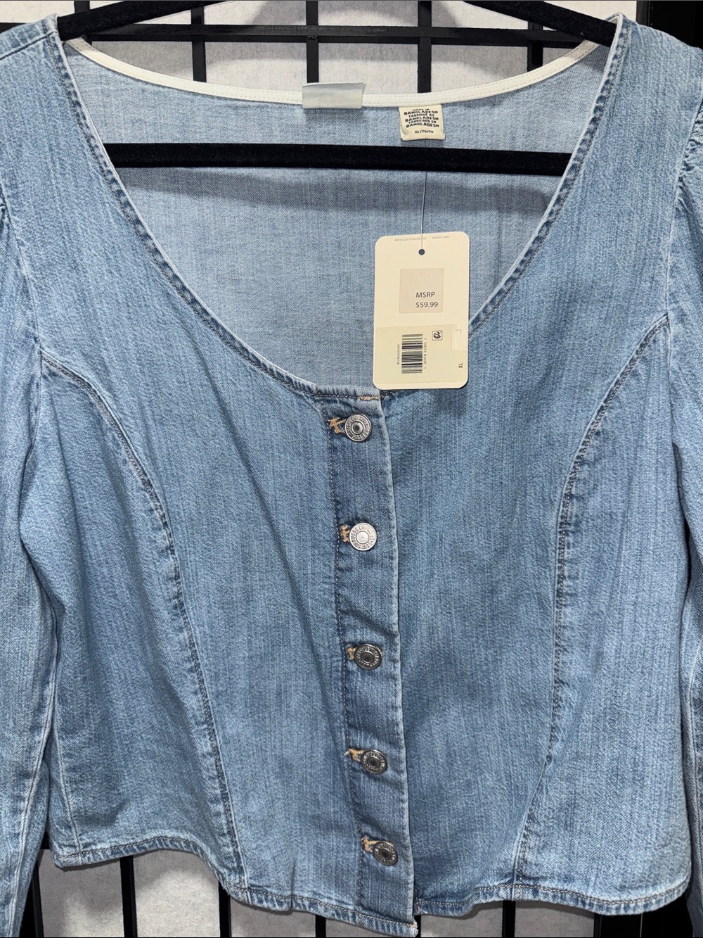 Levi’s Corset Daryn Denim Top Size XL NWT - Picture 7 of 14